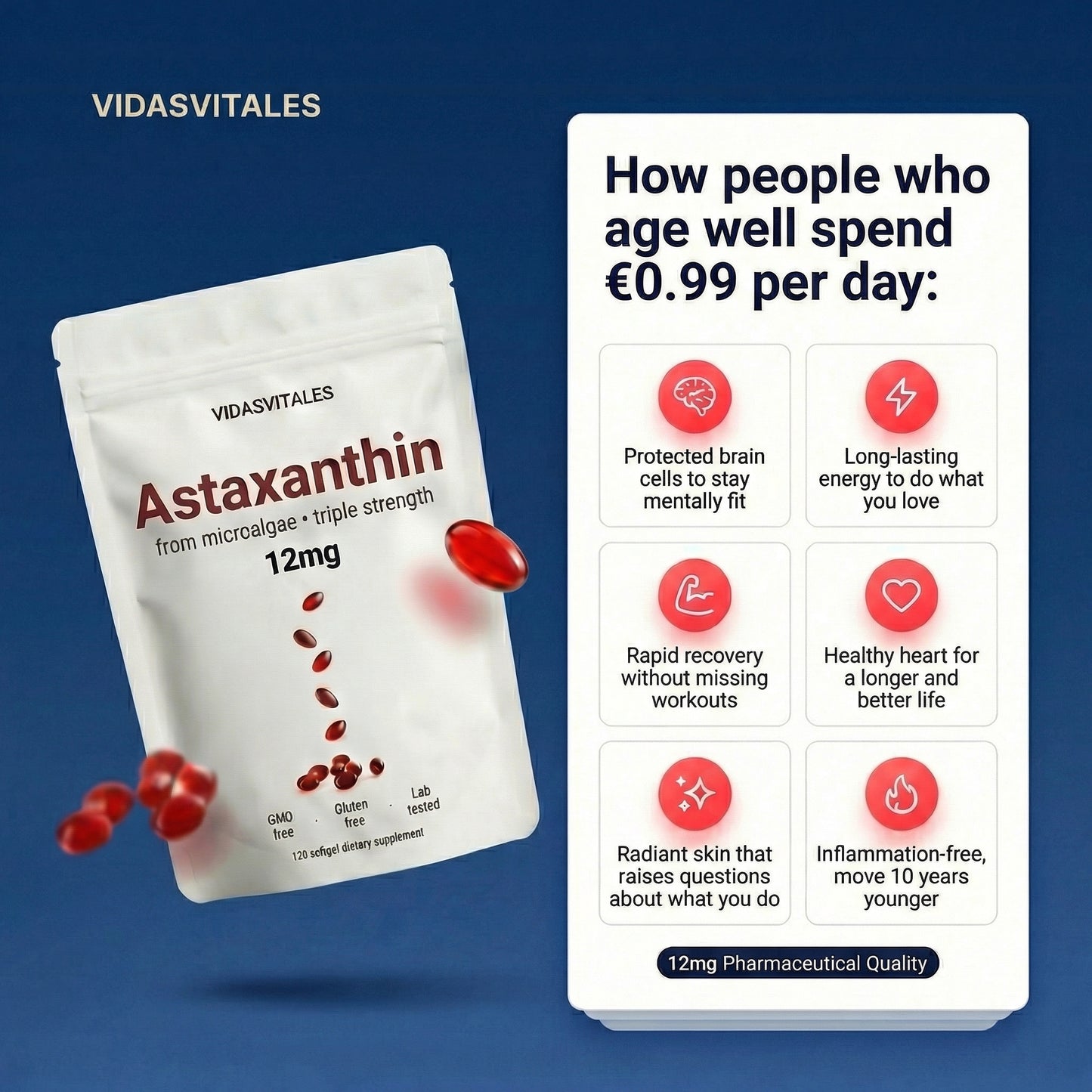 Astaxanthin (12mg) 120 Capsules