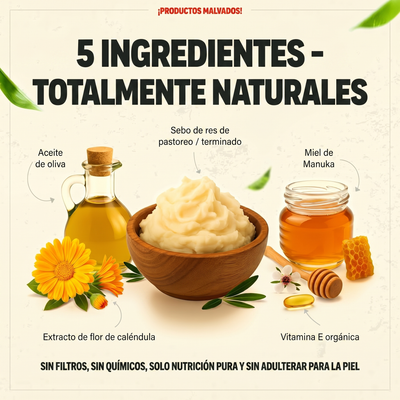 HUMECTANTE DE SEBO BATIDO Y MIEL DE MANUKA